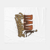 Dad Basketball Vintage Engraving Shirt Design_1 フリースブランケット (正面(横))