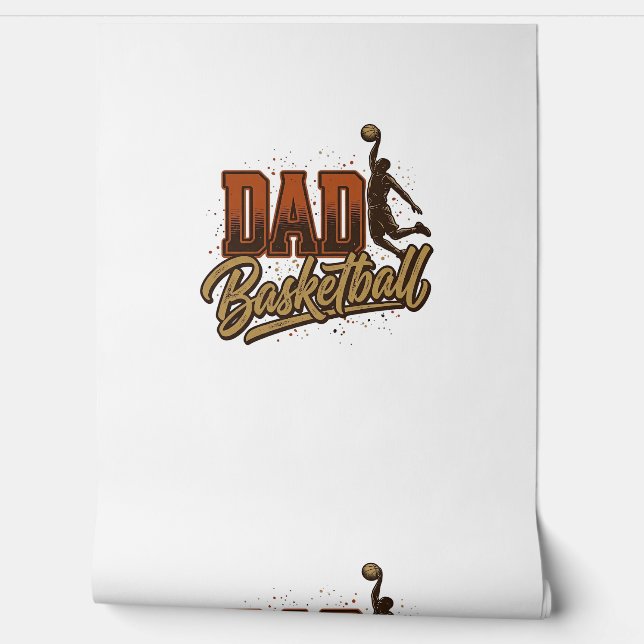 Dad Basketball Vintage Engraving Shirt Design_1 壁紙 (ほどく)