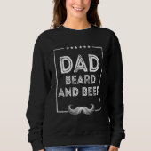 Dad Beard and Beer Chill Mustache Drinking スウェットシャツ (正面)