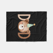 Dad Beary First Birthday Shirt Matching Family Out フリースブランケット (正面(横))