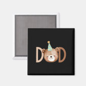 Dad Beary First Birthday Shirt Matching Family Out マグネット (正面/裏面)