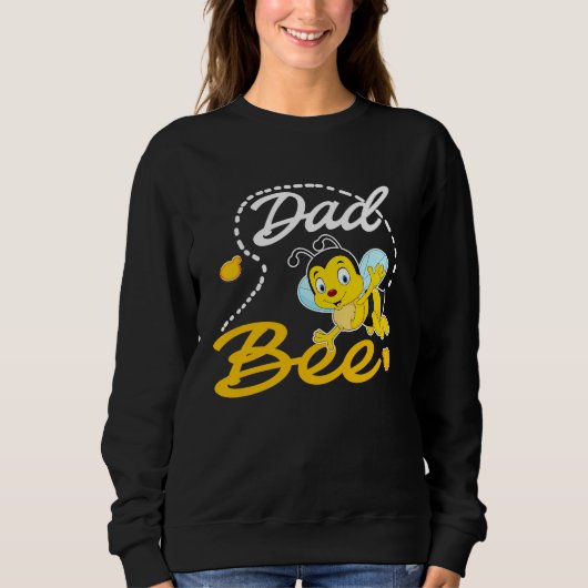 Dad Bee Father Matching Family First Bee Day Outfi スウェットシャツ (正面)