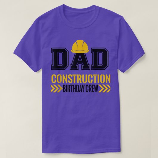 Dad Birthday Crew 1st construction Birthday Truck Tシャツ (デザイン正面)