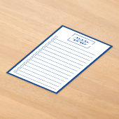 Dad Blue モノグラム 5" x 7" To Do リスト 再生可能ホワイトボード アクリル招待状 (レイダウン)