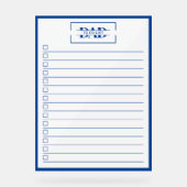 Dad Blue Monogram 18" x 24" To Do List Dry Erase アクリルサイン (正面)