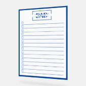 Dad Blue Monogram 18" x 24" To Do List Dry Erase アクリルサイン (傾斜)