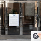 Dad Blue Monogram 20" x25" To Do List Dry Erase ウィンドウサイン (オフィスドア)