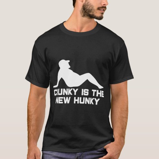 Dad Bod Chunky Is The New Hunky Dadbod Silhouette Tシャツ (正面)