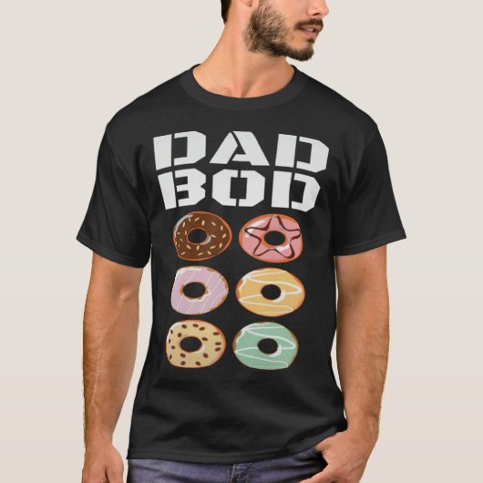 Dad Bod Donut Six Pack Daddy Gym Tシャツ (正面)