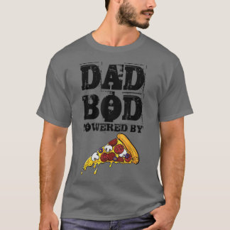 Dad Bod Powered By Pizza Graphic Funny Dad Gifts T Tシャツ