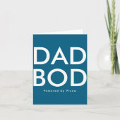 Dad Bod Wered By Zza Funny Modern Fathers Day カード (正面)