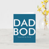 Dad Bod Wered By Zza Funny Modern Fathers Day  カード (黄色い花)