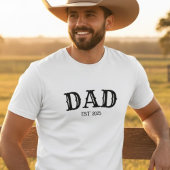 Dad Bold Text Est 2025 Tシャツ