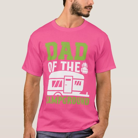 Dad Camper Camp Lover Campfire Funny Camping Fathe Tシャツ (正面)