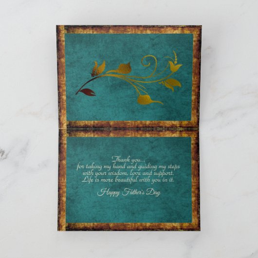 Dad & Child Hands Father's Day カード (内部)