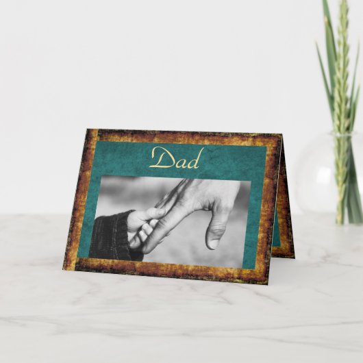 Dad & Child Hands Father's Day カード (正面)