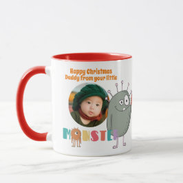 DAD Christmas PHOTO Gift Kids Cute Funny Monsters マグカップ