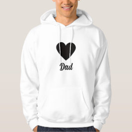 Dad - Classic Black Heart Typography パーカ