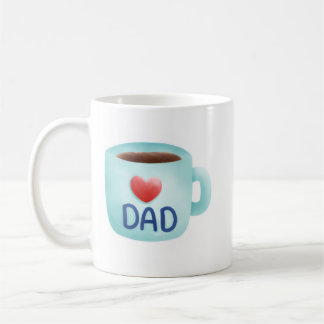 Dad Coffee Mug Watercolor PNG | 父の日マグカップ D コーヒーマグカップ