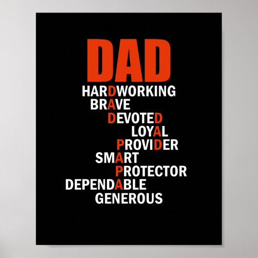 Dad Crossword Puzzle Father's Day Love Word ポスター (正面)