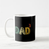 Dad Cubed Shirt Dad Of Three Mens Quote Funny Chri コーヒーマグカップ (左)