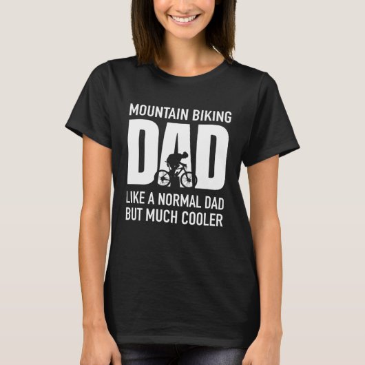 Dad Cycling Mountain Biking Dad MTB Fathers Day Tシャツ (正面)