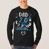 Dad Dad 2 0 Loading   Baby Boy Sayings Tシャツ (正面)