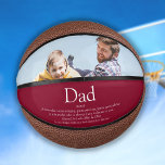 Dad Daddy Father Definition Photo Fun Burgundy ミニバスケットボール<br><div class="desc">Personalise the photo and definition for your special fun dad, father, daddy or papa to create a unique gift for Father's day, birthdays, Christmas or any day you want to show how much he means to you. A perfect way to show him how amazing he is every day. Designed by...</div>