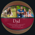 Dad Daddy Father Papa Definition Photos Burgundy バスケットボール<br><div class="desc">Personalise the 2 photos and definition for your special cool dad, father, daddy or papa to create a unique gift for Father's day, birthdays, Christmas or any day you want to show how much he means to you. A perfect way to show him how amazing he is every day. Designed...</div>