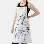 dad, daddy in sign language エプロン (インサイチュ)