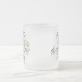 dad, daddy in sign language フロストグラスマグカップ (中央)