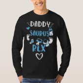 Dad Daddy Saurus Rex  Baby Boy Sayings Tシャツ (正面)