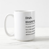 Dad Definition 👨‍👧‍👦 | 心からのパパ コーヒーマグカップ (左)