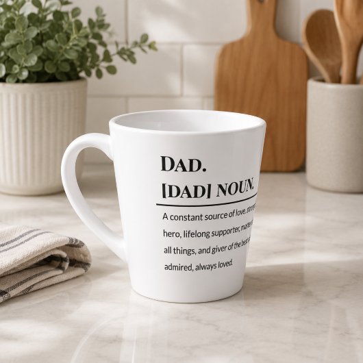 Dad Definition ☕ | 意味深い父の日ギフト カフェラテマグ
