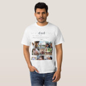 Dad Definition | 8枚の写真をカスタマイズ  Tシャツ (正面フル)