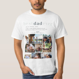 Dad Definition | 8枚の写真をカスタマイズ Tシャツ