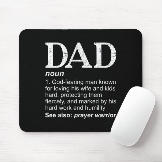 Dad Definition Father's Day Daddy Christian Dad  マウスパッド (マウス)