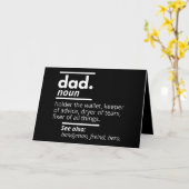 Dad Dictionary Definition - Funny Fathers Day Gift カード (黄色い花)