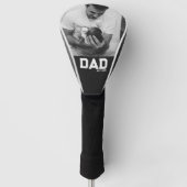 Dad Est フォト モノクロ 年 父の日 ゴルフヘッドカバー (正面)