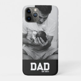 Dad Est 写真 モノクロ 年 父の日  iPhone 11 Proケース