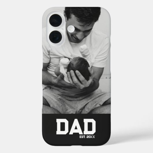 Dad Est 写真 モノクロ 父の日  Case-Mate iPhoneケース (裏面)
