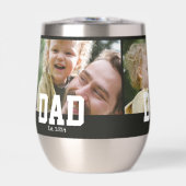 Dad Est. 太字フォント 3枚の写真 父の日ギフト (正面)