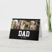 Dad Est. 太字ブラックフォント 3 写真 父の日ギフト カード (正面)