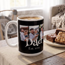 Dad Est. 白 シンプル テキスト 3枚の写真