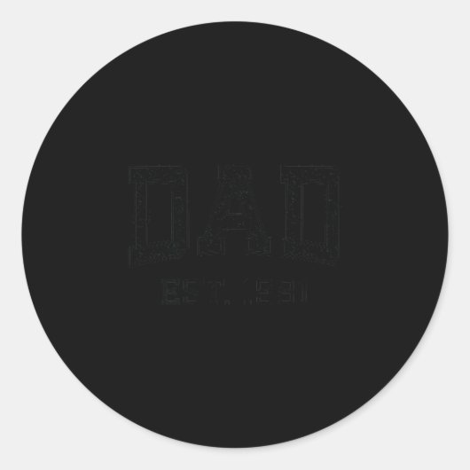 Dad Est 1981 Dad D Husband Father Grandpa ラウンドシール (正面)