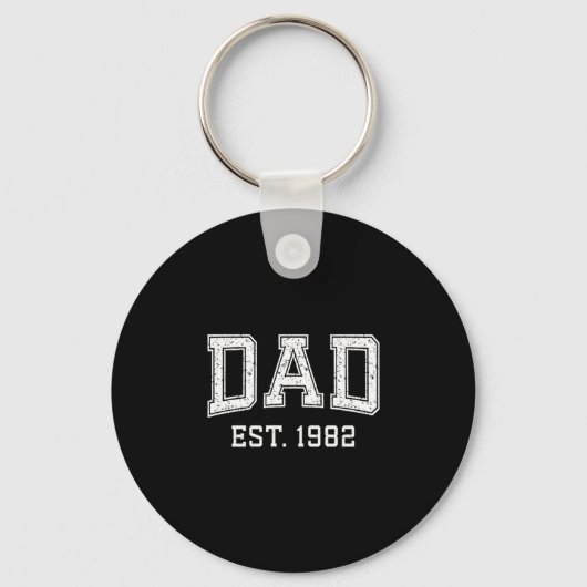 Dad Est 1982 Dad D Fathers Day Ized キーホルダー (正面)