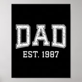 Dad Est 1987 Dad D Fathers Day Ized ポスター (正面)