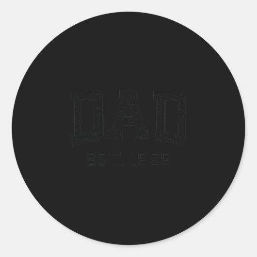 Dad Est 1989 Dad D Husband Father Grandpa ラウンドシール (正面)