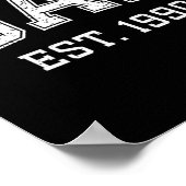 Dad Est 1990 Dad D Fathers Day Ized  ポスター (角)