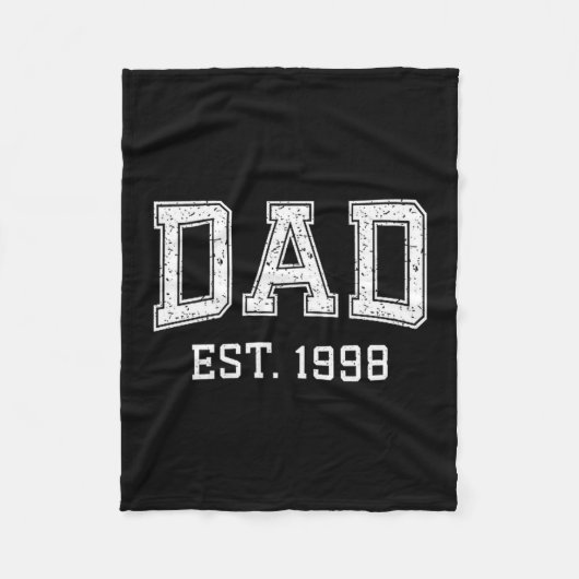 Dad Est 1998 Dad D Fathers Day Ized  フリースブランケット (正面)
